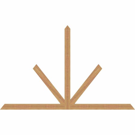 Ekena Millwork Saratoga Timber Gable Bracket, Western Red Cedar, 84"W x 53"H x 1 1/2"D x 3 1/2"F, 15/12 Pitch GBW084X53X0204SAR00SWR